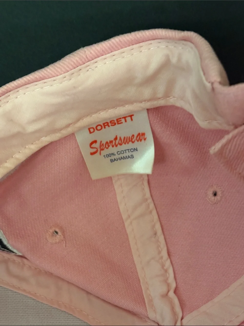 DORSETT Sportswear BA Bahamas Embroidered Baseball Cap Hat Pink, Black & White